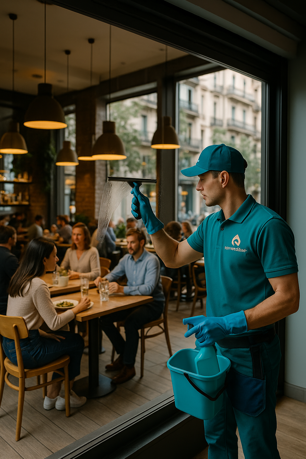 limpieza de cristales por hora